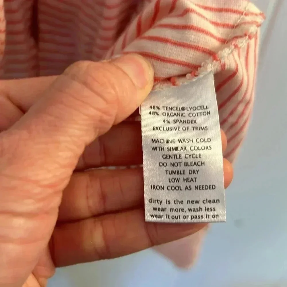 Toad & Co Red and Off White Striped Wrap Dress size Small - Picture 7 of 8